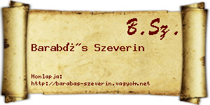 Barabás Szeverin névjegykártya